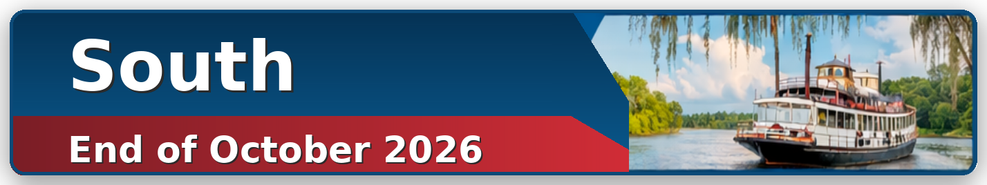 South – End of August 2026
