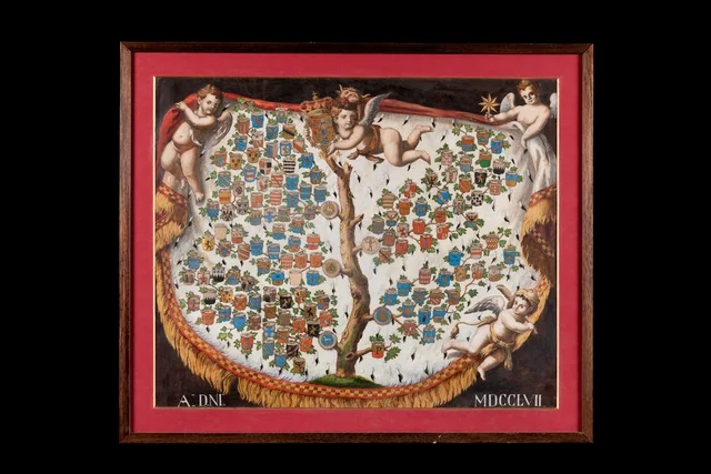 Riproduzione di un dettaglio della Mappa di Napoli del Duca di Noja